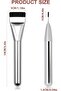 Flat Foundation Brush for Liquid Makeup, 14cm - Silver - 3