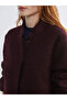 Mürdüm Mock Neck Women's Teddy Coat - 3