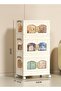 3 Layers Stylish Multi-Functional Storage Cabinet Wardrobe - 3