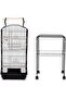 Bird Cage with Rolling Stand For Parakeets, Cockatiels & Budgies Detachable(Black) - 8