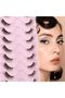 3D Soft Faux Mink Half False Eyelashes 10mm, 10 Pairs - 8
