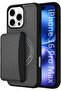 iPhone 16 Pro Max Case with Detachable Card Holder, Carbon Fiber Texture (Black) - 3