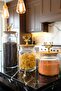 3-Piece Bamboo Lid Metal Deer Figured Transparent Glass Jar Transparent Glass Storage Container 635/890/1400ml - 2