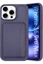 iPhone 16 Pro Max Case with Detachable Card Holder, Carbon Fiber Texture (Purple) - 4