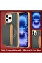 iPhone 16 Pro Max Case with Detachable Card Holder, Carbon Fiber Texture (Beige) - 5