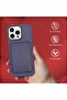 iPhone 16 Pro Max Case with Detachable Card Holder, Carbon Fiber Texture (Purple) - 5