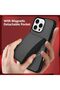 iPhone 16 Pro Max Case with Detachable Card Holder, Carbon Fiber Texture (Black) - 8
