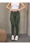 Grody.T Khaki Color High Waist Shaping / Sculpting Push-Up Leggings Stretch Fabric Basic Model Luxury Fabric Comfortable and Stylish - 5
