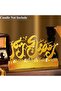 Ramadan Candle Holder - Letters Pattern Foldable Ramadan Table Decoration - 3
