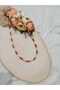 Stylish Red Modern Necklace and Bracelet Jewelry Set - 5