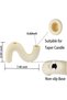Ceramic Taper Candle Holder, Cream - - 6