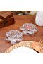 Lotus Crystal Glass Tealight Candle Holders - Set of 4 - 7