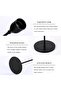3 Pcs Matte Black Candle Holders for Taper Candles - 5