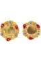 Set of 2 Flower Tealight Holder Candle Stand (3", Yellow) - 3