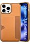 iPhone 16 Pro Max Leather Anti-Fingerprint Case with Wallet Card Slot (Brown) - 6