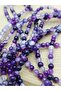 Purple Variegated Agate Stone Strand 4mm – Minimal Jewelry & Accessory Bead (27835) - 3