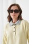 Oversized Soft Texture Half Placket Button Knitwear Sweater Aw25Kz0098 - 2