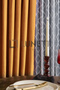 Dark Yellow Color Is Velvet with Medium Folding (1X2.5) Folding Background Curtain Single Wing V9202