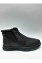 Genuine Leather Laceless Zippered Flexible Rubber Sole with Fur Inside Brown Winter Men's Boots