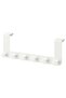Over-the-Door Hanger – White | 6 Hooks for Towels and Bags