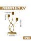 Modern 3-Arm Metal Candlestick Holder (Gold) - 2
