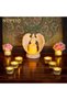 Diya Pooja Lotus Candle Holder Brass Gold - Set of 6 - 6