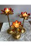 3-Piece Lotus Tealight Holder Set - 8