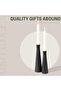 Candle Holders Set of 2, Ceramic Black Pillar Candle Holders - 3