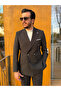 Italian Style Striped S Slim Fit K Double-Breasted Suit - 3