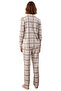 Women's Plaid Shirt Collar Pajama Set Functional Durable Quality Comfortable Aesthetic Sport - 5