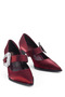 Special Series Jane High Heels Designed with Luxurious Textured Fabric and Glittering Triangle Buckle - 6