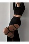 Deep Slit Long Skirt with Tie at the Ankle - 2