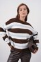 Soft Textured Color Block Oversized Knitwear Sweater Aw25Kz0100 - 5