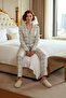 Women's Plaid Shirt Collar Pajama Set Functional Durable Quality Comfortable Aesthetic Sport - 3
