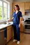 Women Shirt Collar Short Sleeve Pajama Set Functional Durable Quality Comfortable Aesthetic - 2