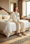 Women's Viscose Woven Shirt and Pants Pajama Set Functional Durable Quality Modern - 3