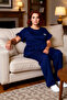 Women's Embroidered Flounce Pajama Set Functional Durable Quality Comfortable Aesthetic Modern