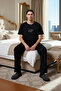 Men's Crew Neck Embroidered Pajama Set Functional Durable Quality Comfortable Aesthetic Stylish - 3