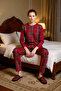 Women's Plaid Pajama Set Crew Neck Long Sleeve Functional Durable Quality Comfortable - 3