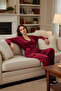 Velvet Home Wear Set Women's V-Neck Lace Detailed Functional Durable Quality Comfortable Stylish