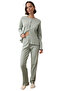 Women's Corded Fabric Cardigan Pajama Set Functional Durable Quality Comfortable Aesthetic Modern - 4