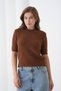 Soft Textured Short Sleeve Regular Fit Knitwear Sweater Aw25Kz0103 - 4