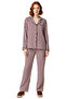 Women's Striped Shirt Collar Pajama Set Functional Durable Quality Comfortable Aesthetic Stylish - 4