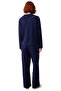 Women's Smoked Textured Corded Fabric Shirt Collar Pajama Set Functional Durable Quality Aesthetic - 5