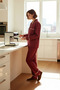Women's Checkered Viscose Pajama Set Functional Durable Quality Comfortable Aesthetic Premium Stylish - 2