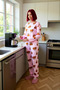 Women's Teddy Bear Pajama Set Long Sleeve Crew Neck Functional Durable Quality Comfortable - 2