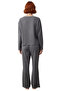 Women's Anthracite Star Embroidered Crew Neck Pajama Set Functional Durable Quality Stylish - 5