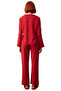 Women's Ribbon Embroidered Shirt Pants Pajama Set Functional Durable Quality Aesthetic - 5