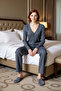 Women's Corded Fabric Knitted Cardigan Pajama Set Functional Durable Quality Comfortable Aesthetic Stylish - 3