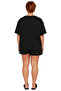 Women's Crew Neck Short Sleeve Pajama Set with Shorts Functional Durable Quality Aesthetic - 5